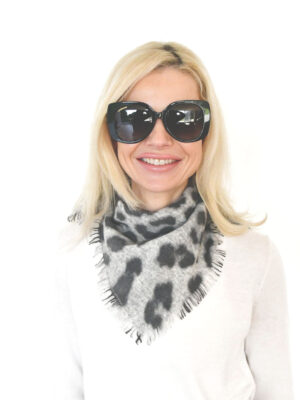 100% Kaschmir Bandana F1 TB leo grau